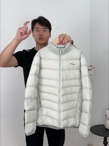 Li-Ning | Áo phao lông vũ nam mỏng nhẹ cổ đứng giữ nhiệt
