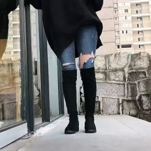 Bestseller Korean Fashion Black High Boots Women Trend Over The Knee Boots