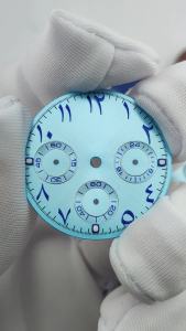 29mm VK63 dial Arabic script watch dial fit VK63 Quartz movement High Quality Watch accessories Green luminous Chronograph dial