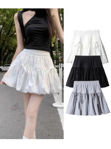 XIANGMEIMEI | Flounced Pleats Short Skirt Slimming A-Line High Waist