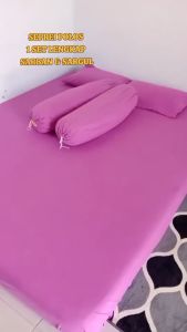CS Sprei Polos polymicro ukuran 180x200X20CM free 2 sarung bantal dan 2 sarung guling