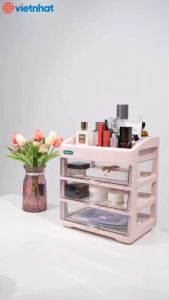 Tủ thuốc mỹ phẩm HOKORI nhựa VIỆT NHẬT cao cấp - 3 4 5 tầng - Để bàn ngăn kéo trong - 3636