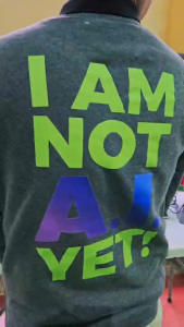 SWEATER LONG SLEEVES for kids and teens (I AM NOT A.I. YET!) by Peonz Robotics