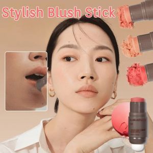 Poke Blush Stick 3 IN 1 Hydrating Gloss Lip Cheek Waterproof Smooth Long-lasting Multipurpose Stick Beauty Cosmetics