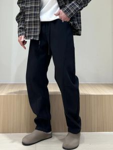 Quần Ống Rộng Lót Lông Cừu Mùa Đông Cho Nam Quần Dài Ống Đứng Rộng Rãi Thời Trang Thường Ngày Quần Dài Ống Rộng Đa Năng