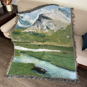 Túi Chăn Trang Trí Phong Cảnh Chữa Bệnh Châu Tây Túi Chăn Đơn Cho Ghế Sofa Túi Chăn Đầu Giường Túi Chăn Tường Túi Chăn Nghệ Thuật