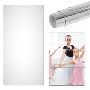 Self Adhesive Mirror Wall Stickers Flexible Mirrors Decals Cuttable PET Non Glass DIY Art Mirror Stickers for Home Room Decor