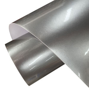 Premium Gloss Silver Metallic Vinyl Wrap Film Roll with Air Release Self Adhesive Decal Sticker Automotive Car Wrapping Foil