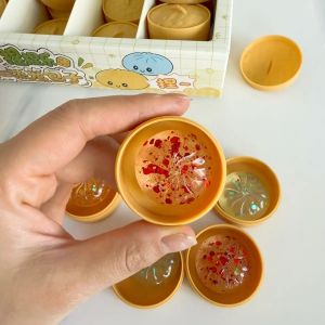mini Crystal bun card cute soup dumpling shaped stress-relief squeeze toy venting office prank toy slow rebound fun gift