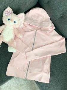SUHUIQIAN | Pink Slim Fit Lightweight Hooded Sweatshirt Jacket