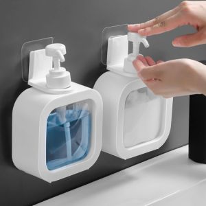 Transparent Soap Dispensers Shampoo Shower Gel Portable Travel Dispenser Empty Bath Pump Bottle For Bathroom Kitchen Accessories
