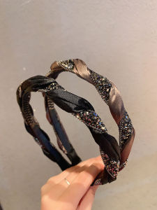 Cable Stitch Headband Hair Accessories Fashion Temperament Wild Non Slip Toothed Hair Hoop Exquisite Girl Classy Special-Interest Design Headband