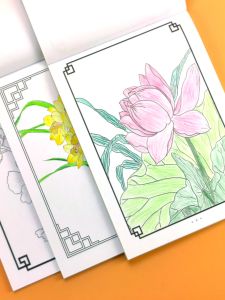 Sách Vẽ Tranh Trung Quốc Mô Phỏng Hoa Chim Bướm Cá Cho Trẻ Em Từ 6-12 Tuổi Sách Luyện Tập Vẽ Tay Kiểm Soát Màu Đỏ