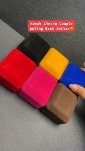 Kotak Perhiasan Bludru Box Velvet Bisa untuk 2 Cincin