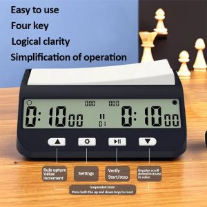 3-in-1 Chess Clock 5 Timing Modes (Basic/Bonus/Delay/Byo-Yomi/Count-Up) Timer for Chess Go Shogi & Tournament Use Auto-Save 999-Step Recording Adjustable Voice Prompts