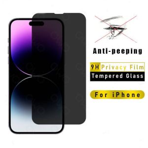 1-2PCS Privacy Protective Glass For iPhone 15 14 12 13 Pro Max Mini Anti Spy Tempered Glass For iPhone 14 Plus 15Pro Screen Protector Film