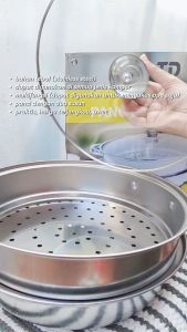 Panci Kukus/Panci Sup Panci Siomay/PANCI STEAMER 2 SUSUN/ Stainless 28 CM Panci Kukus Dandang/COD