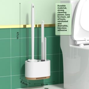 AMU·PIGGY | Corner Reach Bathroom Cleaning Set Long Handle Wall-mounted