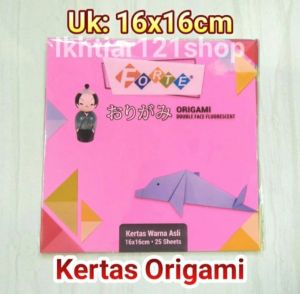 KERTAS ORIGAMI FORTE KERTAS LIPAT /KERTAS WARNA 2 SISI ISI 25 lbr