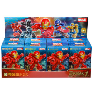 Keeppley Avengers อาคารบล็อกของเล่น Iron Man Spider-Man กัปตันอเมริกาอะนิเมะการ์ตูนประกอบชุดบล็อกของเล่นเด็กของขวัญ