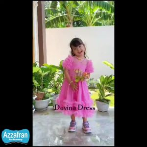 Davina Dress | Baju Katun Anak Perempuan dan Dewasa | Kostum Pesta Ulang Tahun Carnaval | Azzafran