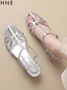Daphne | Silver New Summer Flat Sandals
