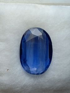 natural blue kyanite oval cuting