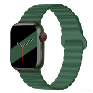 Magnetic silicone strap is suitable for Apple Watch 38/40/41/42/44/45/49mm sports strap is suitable for iWatch series 987654321