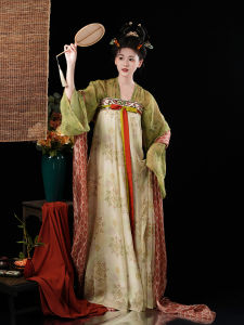 Shanchi Qingli Ancient Chinese Hanfu Tang Dynasty Style Full Sleeve Chest Lengthening Spring Summer Polyester Fiber Womens Clothing