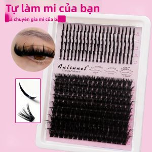 Mi Giả Dày Nhiều Hàng Dung Tích Lớn 3D Kiểu Cụm Dụng Cụ Nối Mi Tóc Tổng Hợp Làm Thủ Công Trang Điểm Tự Làm