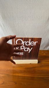 Papan Pesan Disini | Stand Order Here | Sign Board