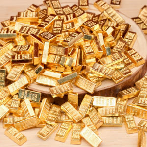 Mini Fake Gold Bar 100g Fine Gold Plated Bullion Brick Ornament for Home Wealth Decoration Feng Shui Lucky Gift