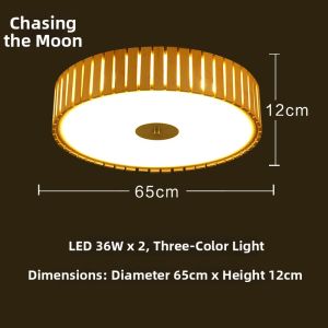 ZHUMUCHUANSHUO | Rustic Zen Style Bamboo Ceiling Light