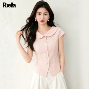puella | Summer New Style Peter Pan Collar Short Sleeve Fitted Sweet Minority Shirt