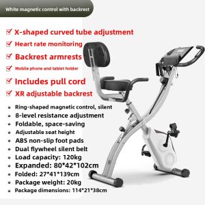 Foldable Indoor Magnetic Resistance Cycling Bike Home Fitness Exercise Equipment Sean Lee LK Series Belt Drive Heart Rate Monitor