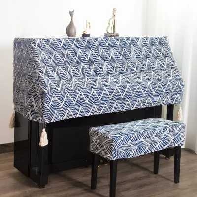 Japanese Style Waterproof Piano Dust Cover High End Full Cover Cloth Electric Piano Bench Cover Modern Simple Semi Cover