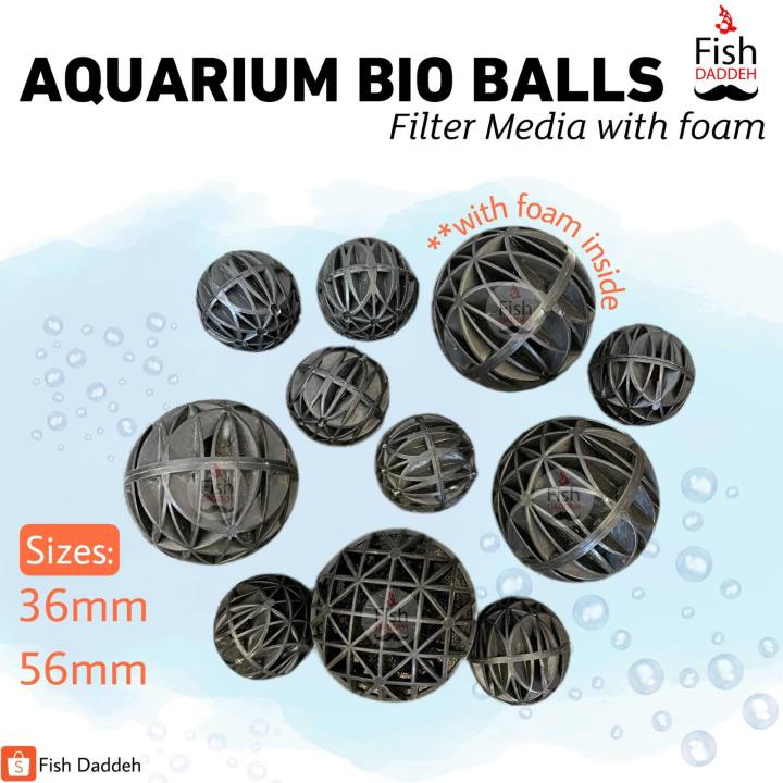 Aquarium Bio Ball Filter Media w/ foam 36mm 56mm Lazada PH
