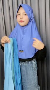 Hijab Anak Instan Bergo Ped Ropel Tali Kepang
