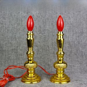Electric Candle LED Bulb Electronic Offering Lamp Long-Burning Light for Buddha Altar Modern Chinese Style Plastic Chandelier