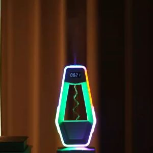 Brifit Máy tạo độ ẩm Máy tạo độ ẩm phun sương lạnh chống trọng lực Máy khuếch tán tinh dầu dạng giọt nước xoắn ốc treo dung tích lớn 300 mAh Màn hình LED hiển thị thời gian Đèn ngủ hương liệu không khí Phòng ngủ Văn phòng Quà tặng năm mới