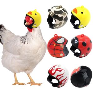 4Pcs helmet chicken helmet small pet helmet quail bird duck pet chicken headdress small pet helmet