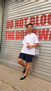 【BUY 1 TAKE 1】Waffle Oversize Plain T-shirts Fashion Round Neck Active Slim T-shirt For Men and Women