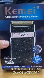 Kemei Shaver KM 2024 Alat Cukur Kumis Dan Jenggot Sistem Cas