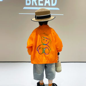 Cartoon Boys Summer Lightweight Loose Outerwear Sun Protection Shirt Stylish Thin Air Conditioned Jacket for Kids And Babies