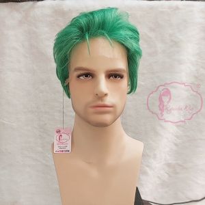 Ryuuta Wig Lace Front Wig Short Man Pria Zoro Cosplay Green