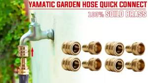 Garden Hose Quick Connect Fittings Stainless Steel Water Hose Adapter 3/4 1/2 Thread Connector Set Durability and Leak Free