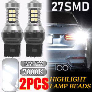 2pcs T20 7440 LED Car Brake Light 12V 7W White Steady Flashing LED Bulb Turn Signal General Car Brake Tail Parking Light