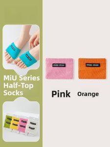 JINGCHI | Womens Pure Cotton Half-Palm Summer Socks Five-Finger Thin Invisible Boat Socks Breathable Sweat Absorbent Sport Style