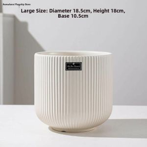 baomafanxi | White Simple Aesthetic Home Living Room Phalaenopsis Orchid Dedicated Luxury Large Plant Pot