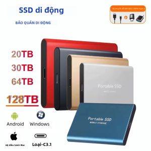 SSD Di Động 128TB Bên Ngoài Ổ Cứng Thể Rắn USB3.0 Giao Diện Loại C Cho Laptop MAC Chơi Game Giải Pháp Lưu Trữ Tốc Độ Cao